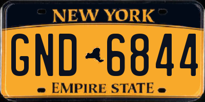 NY license plate GND6844