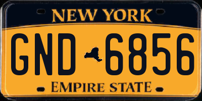 NY license plate GND6856