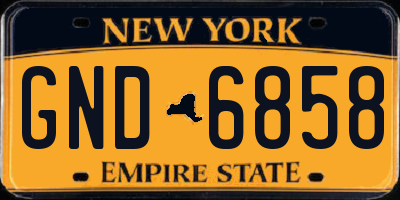 NY license plate GND6858