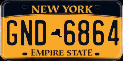 NY license plate GND6864