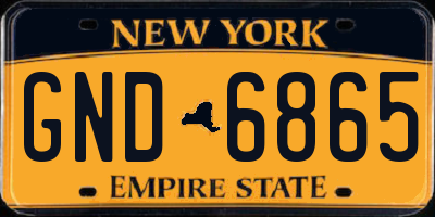 NY license plate GND6865
