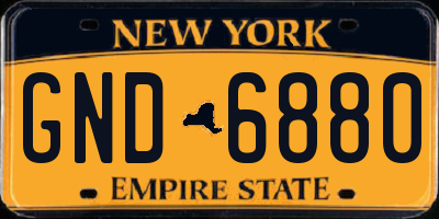 NY license plate GND6880