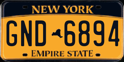 NY license plate GND6894