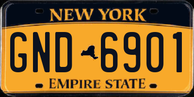 NY license plate GND6901