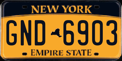 NY license plate GND6903