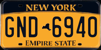 NY license plate GND6940