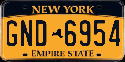 NY license plate GND6954