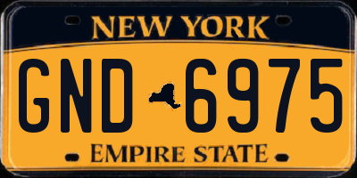 NY license plate GND6975