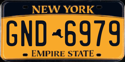 NY license plate GND6979