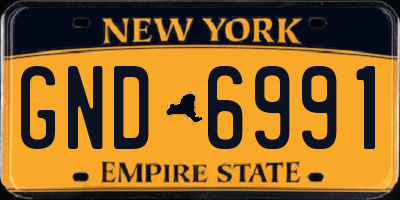 NY license plate GND6991