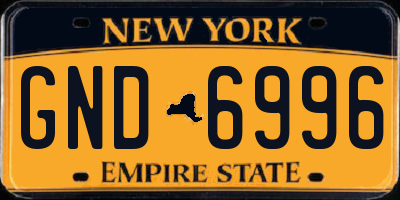 NY license plate GND6996
