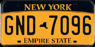NY license plate GND7096