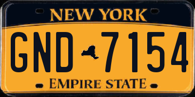 NY license plate GND7154
