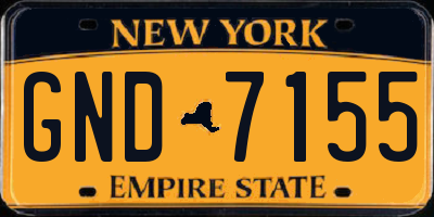 NY license plate GND7155