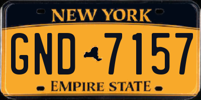 NY license plate GND7157