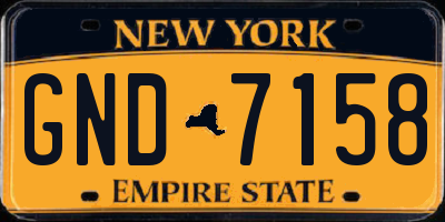 NY license plate GND7158