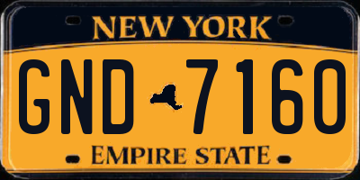NY license plate GND7160