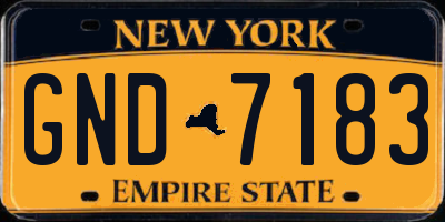 NY license plate GND7183