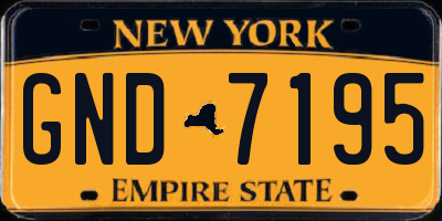 NY license plate GND7195