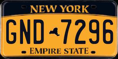 NY license plate GND7296