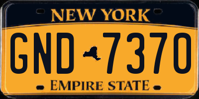 NY license plate GND7370