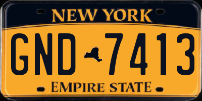 NY license plate GND7413