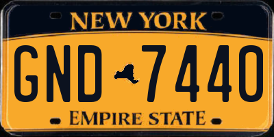 NY license plate GND7440