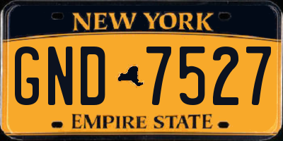 NY license plate GND7527
