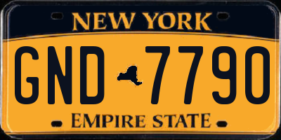 NY license plate GND7790