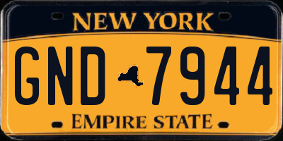 NY license plate GND7944