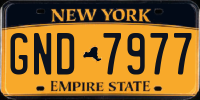 NY license plate GND7977