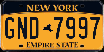 NY license plate GND7997