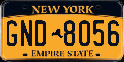 NY license plate GND8056