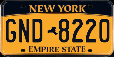 NY license plate GND8220