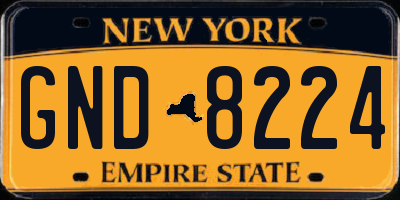 NY license plate GND8224