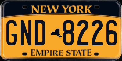 NY license plate GND8226