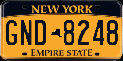 NY license plate GND8248