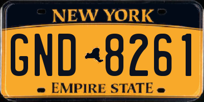 NY license plate GND8261