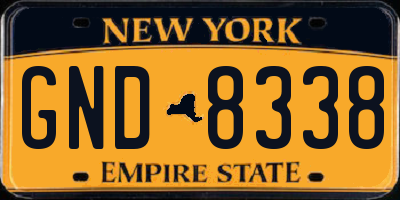 NY license plate GND8338