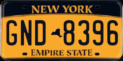 NY license plate GND8396