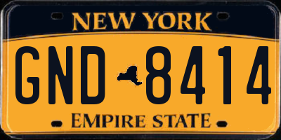 NY license plate GND8414