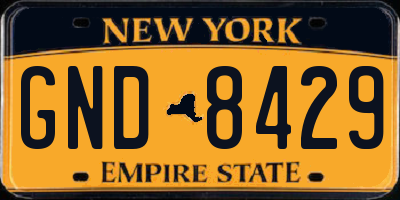 NY license plate GND8429