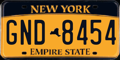 NY license plate GND8454