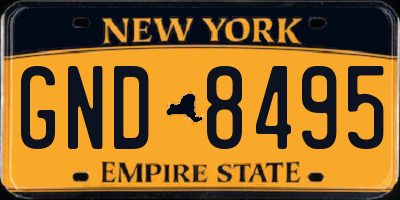 NY license plate GND8495