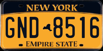 NY license plate GND8516
