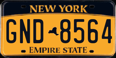 NY license plate GND8564