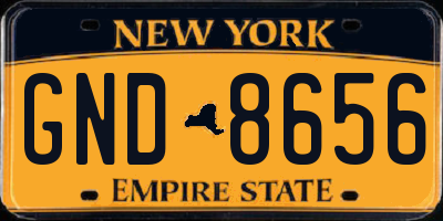 NY license plate GND8656