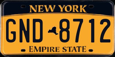 NY license plate GND8712