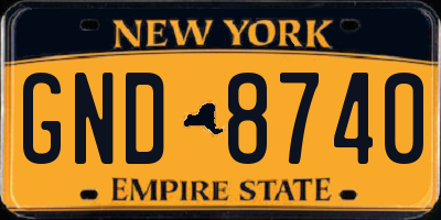 NY license plate GND8740