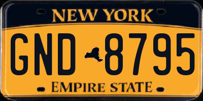 NY license plate GND8795